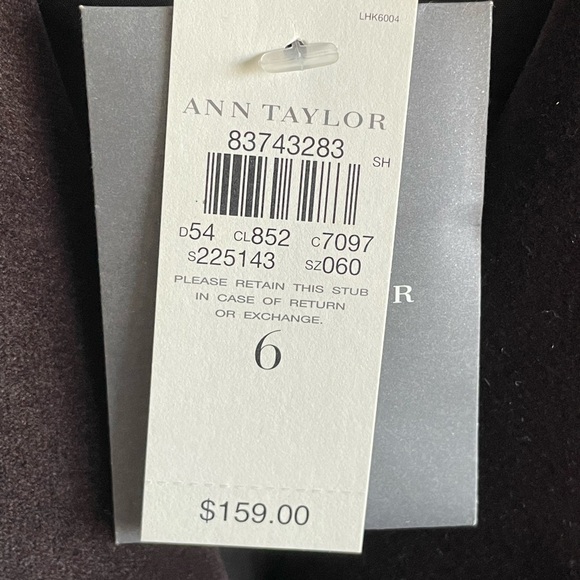 NWT Chocolate Brown Velvety Ann Taylor Blazer; Sz 6; Gorgeous for Fall & Winter! - Picture 3 of 15